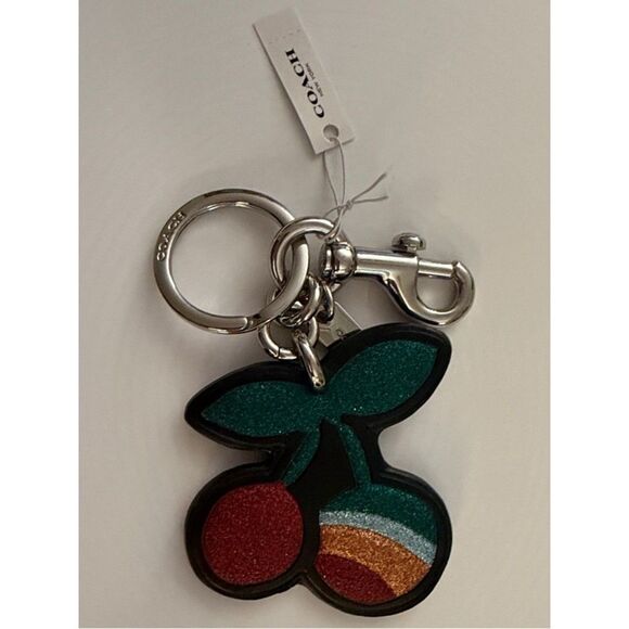 Coach Accessories - Coach Glitter Cherry Keychain - Green, Red, Orange, Yellow, Blue